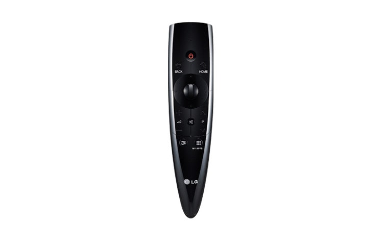 Front view of Magic Motion Remote Control with browser wheel for 2012 LG Smart TVs AN-MR300