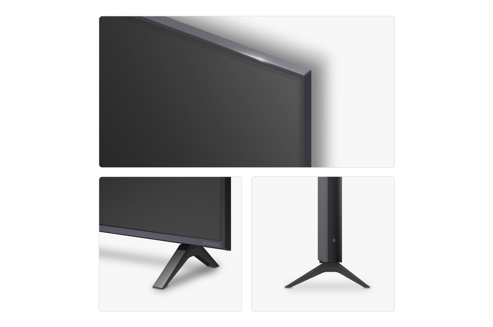 Rear view of LG NanoCell NANO80 TV.