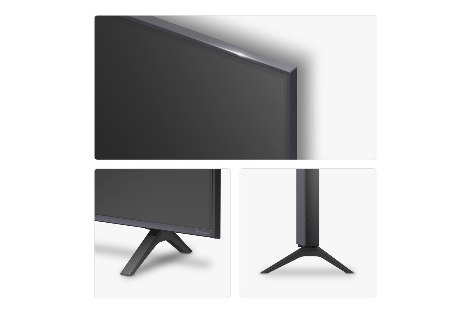 Rear view of LG NanoCell NANO80 TV.