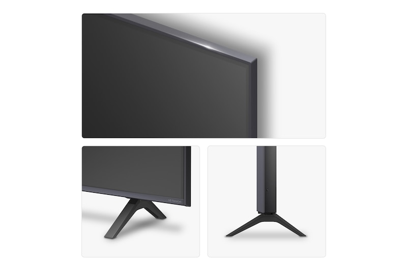 Rear view of LG NanoCell NANO80 TV.
