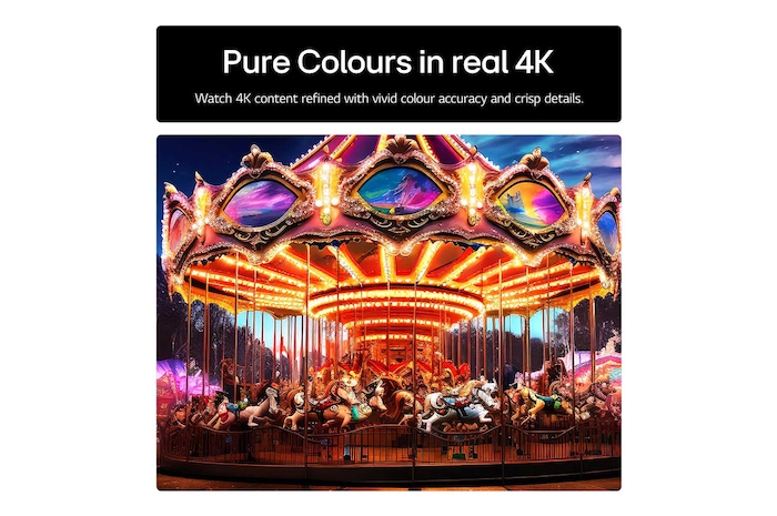 Front view and side view of LG NanoCell NANO90 AI 4K Smart TV showing its length, width, height, and depth dimensions.