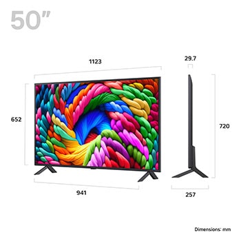 Slightly-angled right-facing side view of LG NanoCell NANO90 TV.