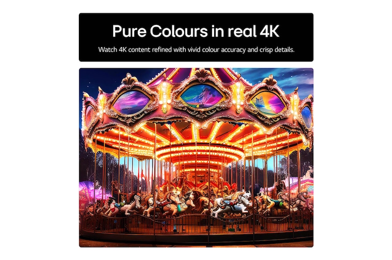 Front view and side view of LG NanoCell AI 4K Smart TV showing its length, width, height, and depth dimensions.