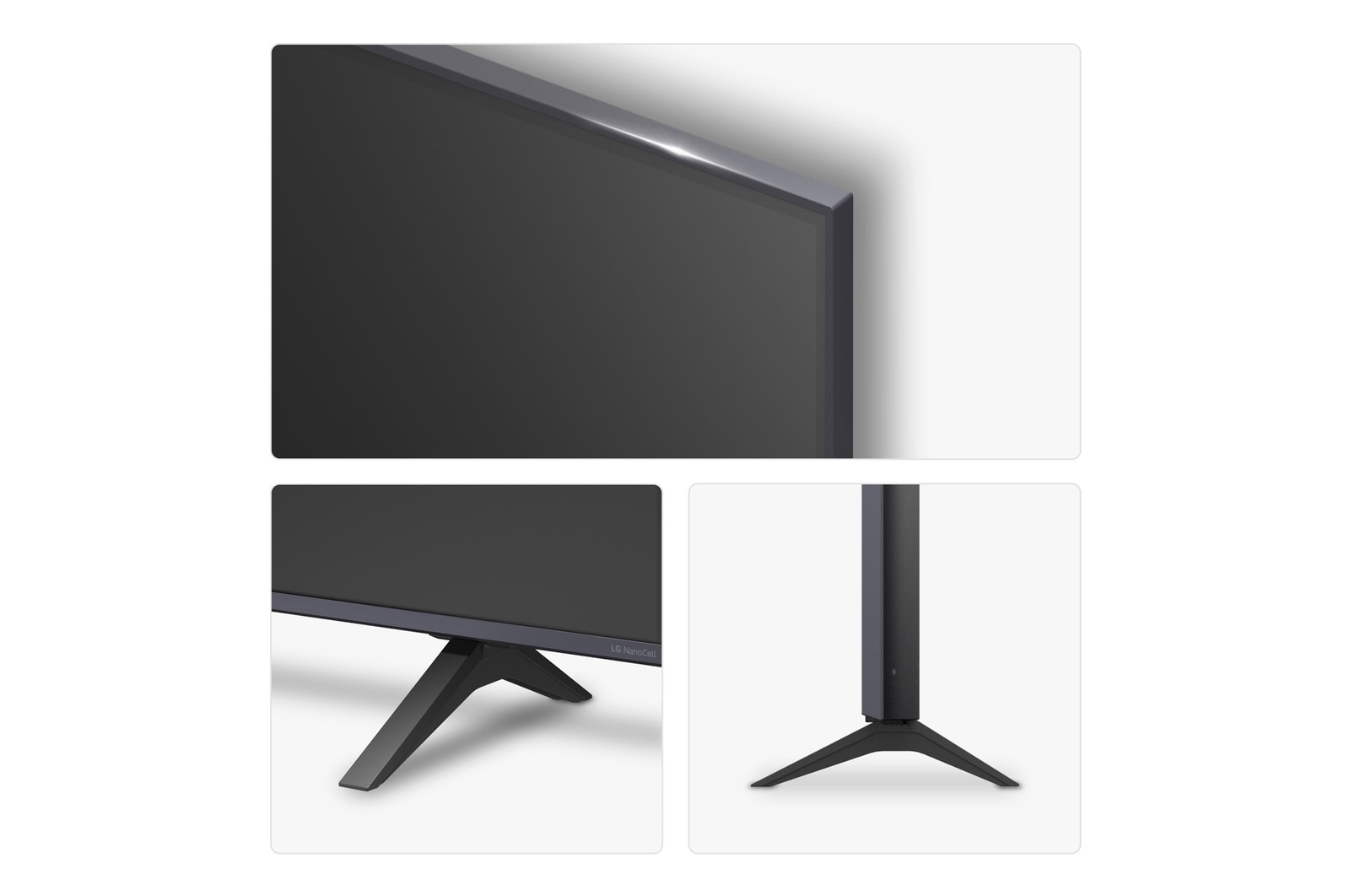 Rear view of LG NanoCell NANO80 TV.