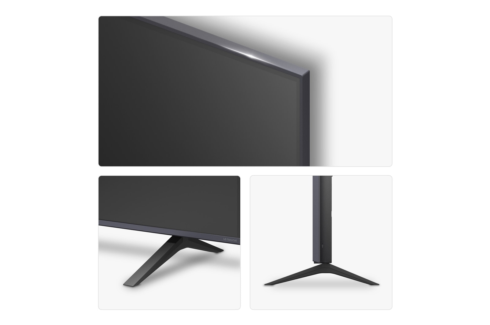 Rear view of LG NanoCell NANO80 TV.