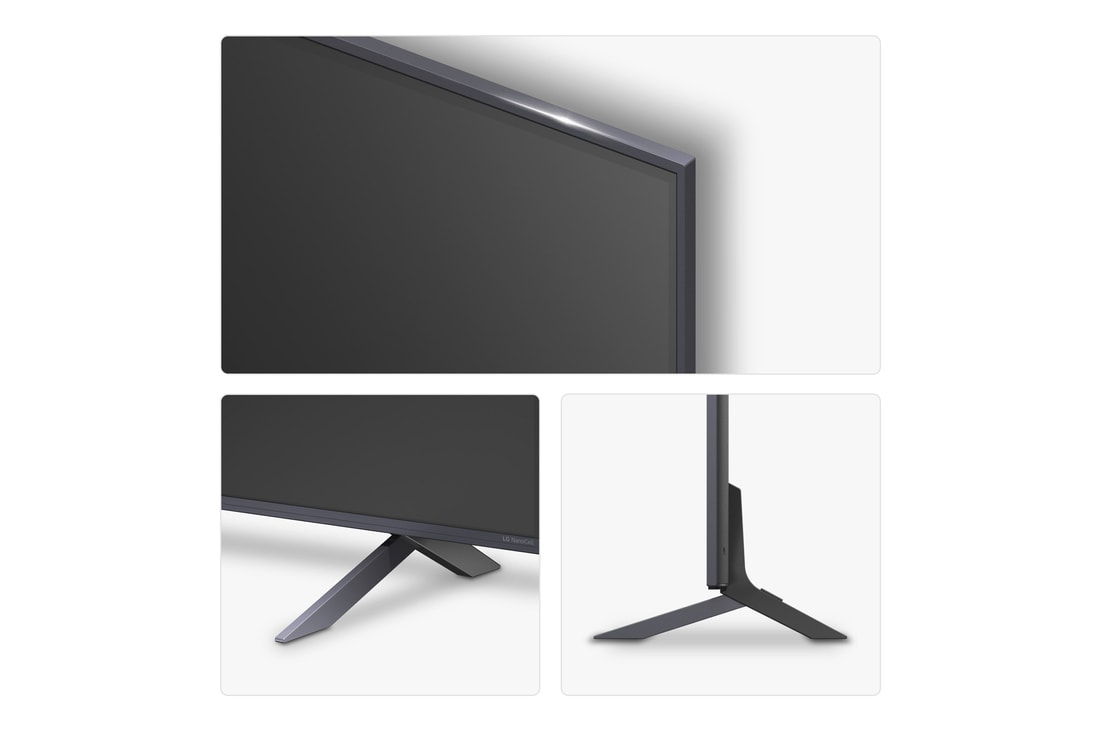 Rear view of LG NanoCell NANO80 TV.