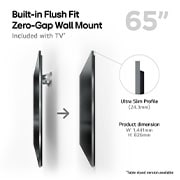 Built-in Flush Fit Zero-grop wall mount