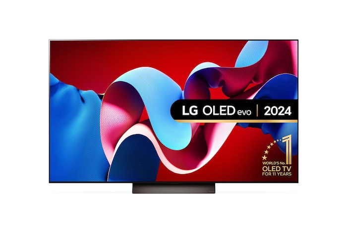 Front view of LG OLED evo OLED77C44LA TV