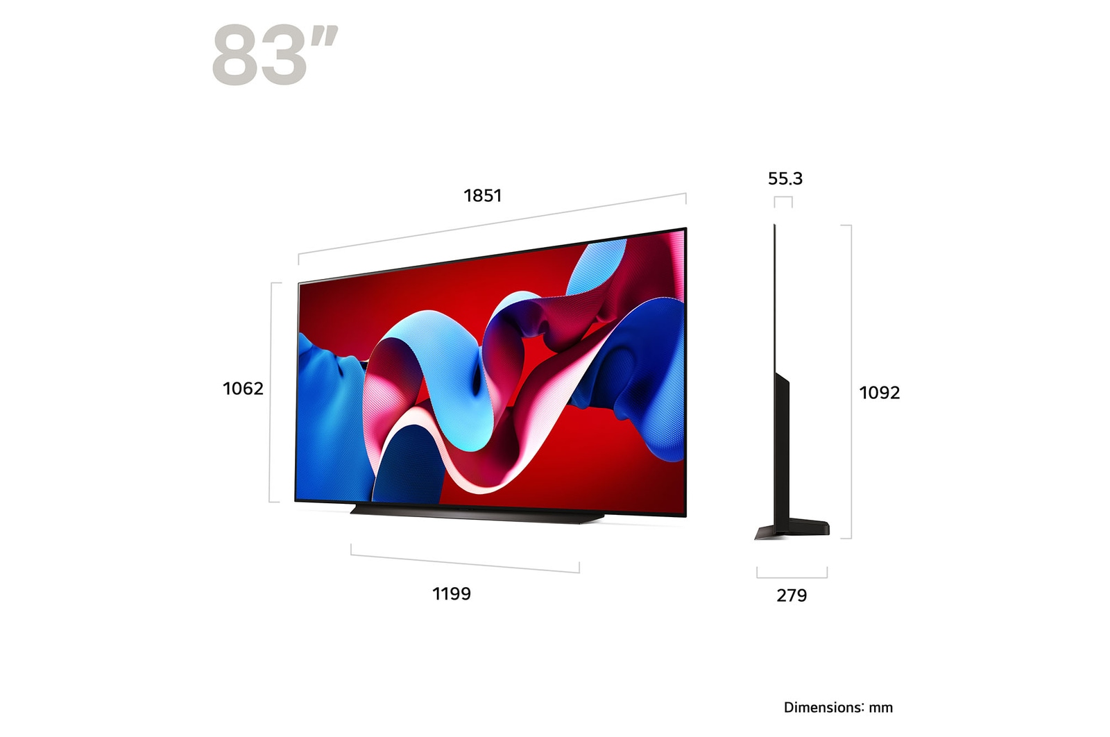 83 inch LG OLED AI C4 4K Smart TV 2024 - OLED83C44LA.AEK | LG UK