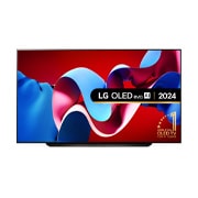 Front view of 83 inch LG OLED evo C4 Smart TV 2024 OLED83C46LA