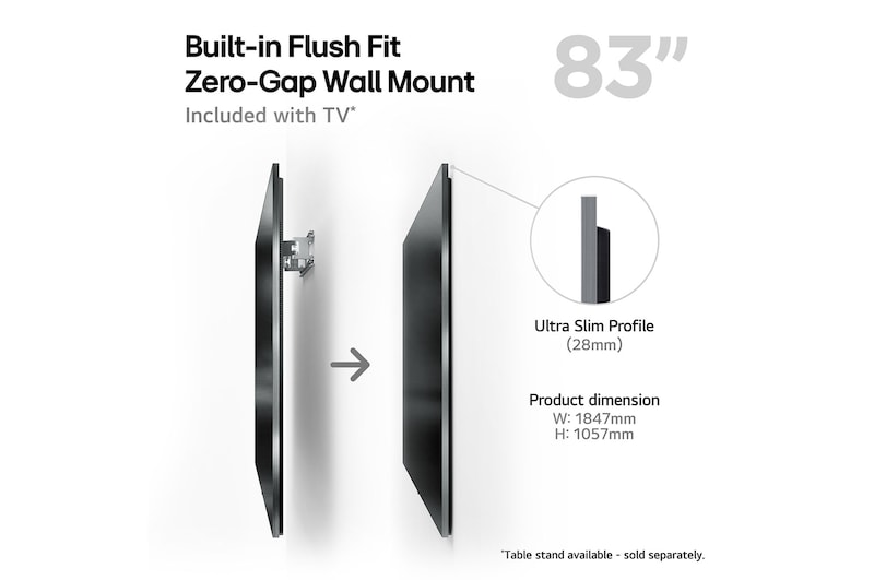 built-in flush fit