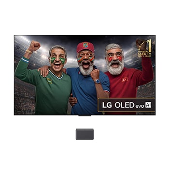 Front view of True Wireless TV 83 inch LG OLED evo AI M5 with 4K 144Hz Video & Audio Transfer OLED83M59LA
