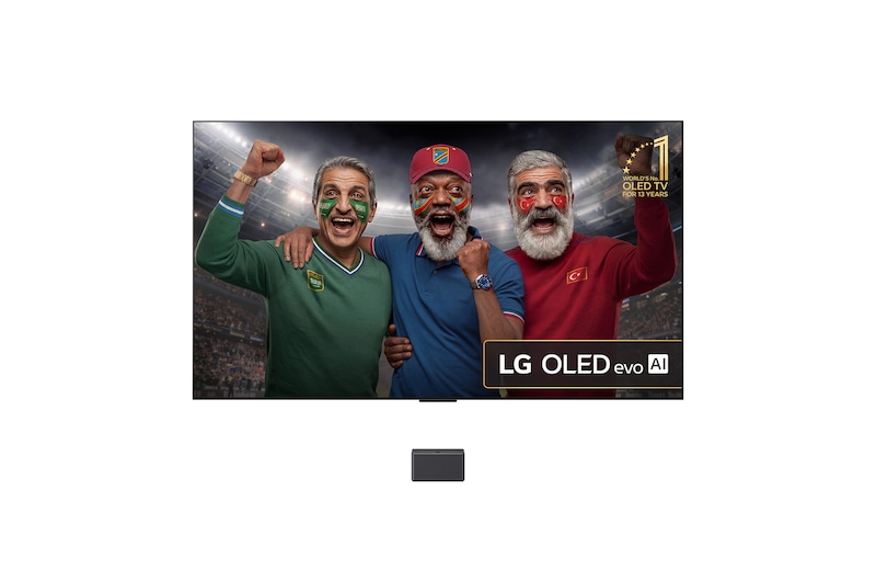 Front view of True Wireless TV 97 inch LG SIGNATURE OLED AI M5 with 4K 120Hz Video & Audio Transfer OLED97M59LA