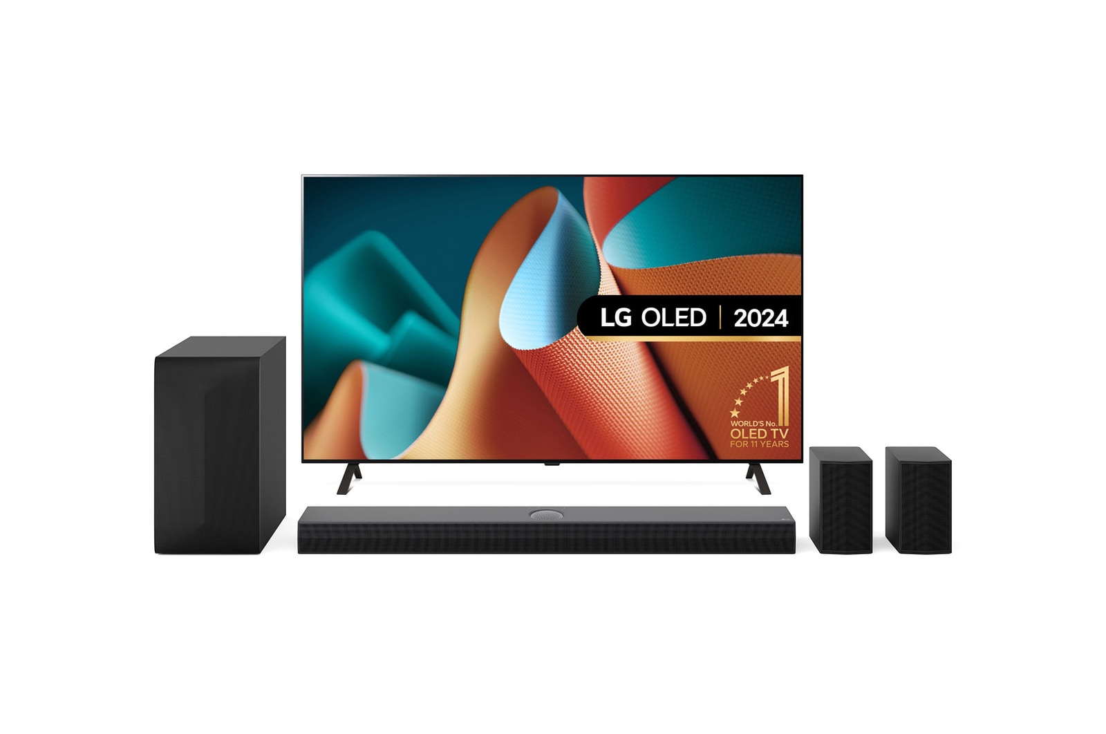 Front view of 77 inch OLED B4 TV & US70TR Soundbar Bundle OLED77B4ELA.US70TR