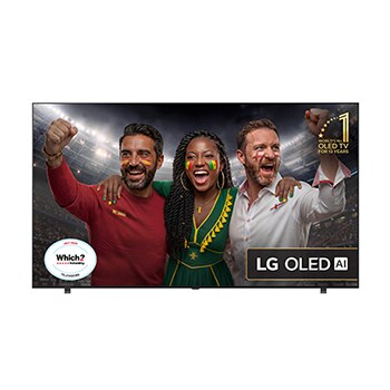 Front view of 83 inch LG OLED AI B5 4K Smart TV 2025 OLED83B56LA