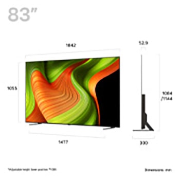 Rear view of LG OLED AI B5 4K Smart TV.