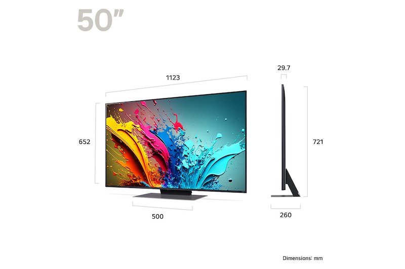 LG 50 inch LG QNED86 AI 4K Smart TV 2024, 50QNED86T6A