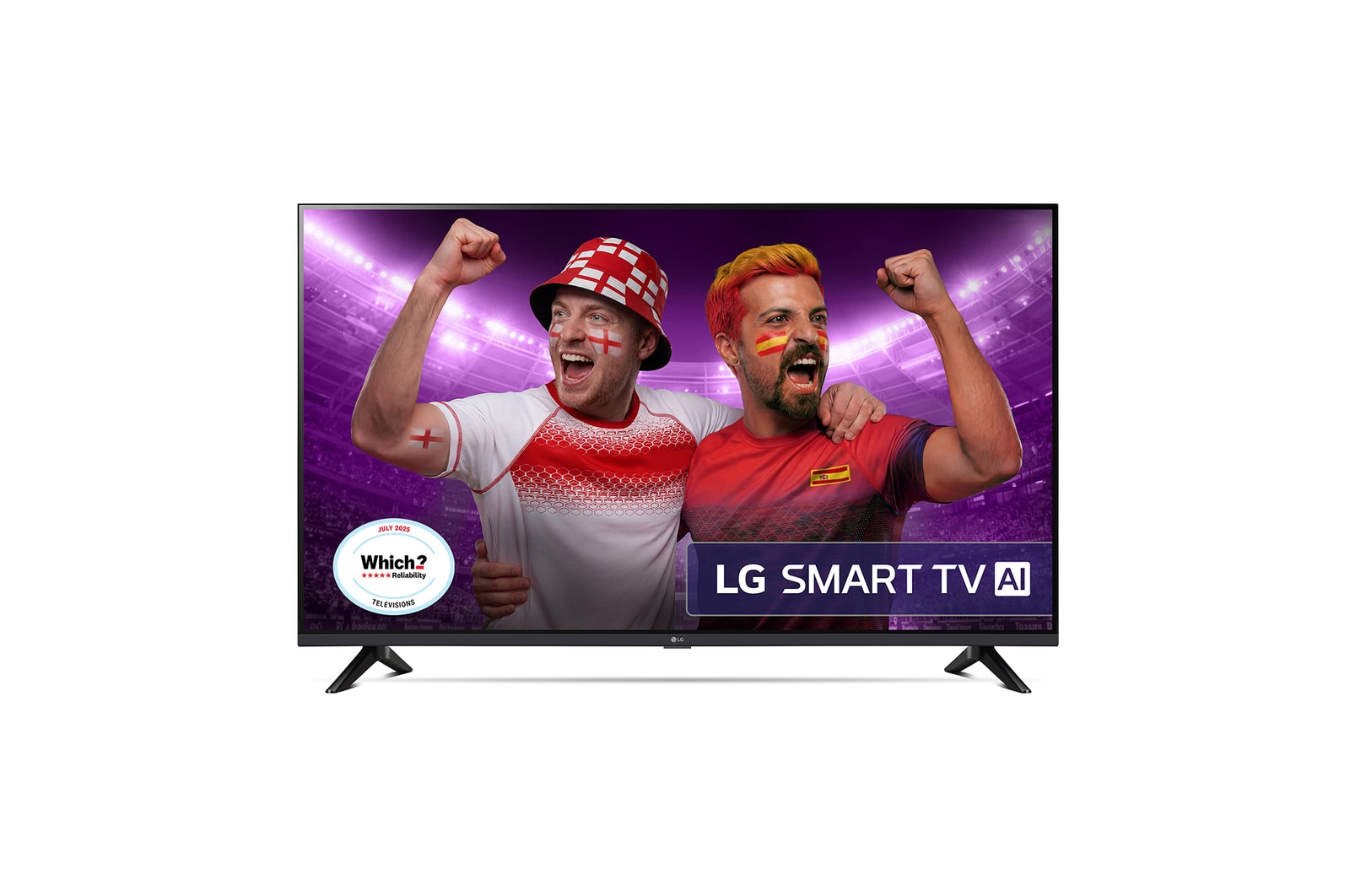 Front view of 32 inch LG HD LR60 Smart TV AI 2024 32LR60006LA