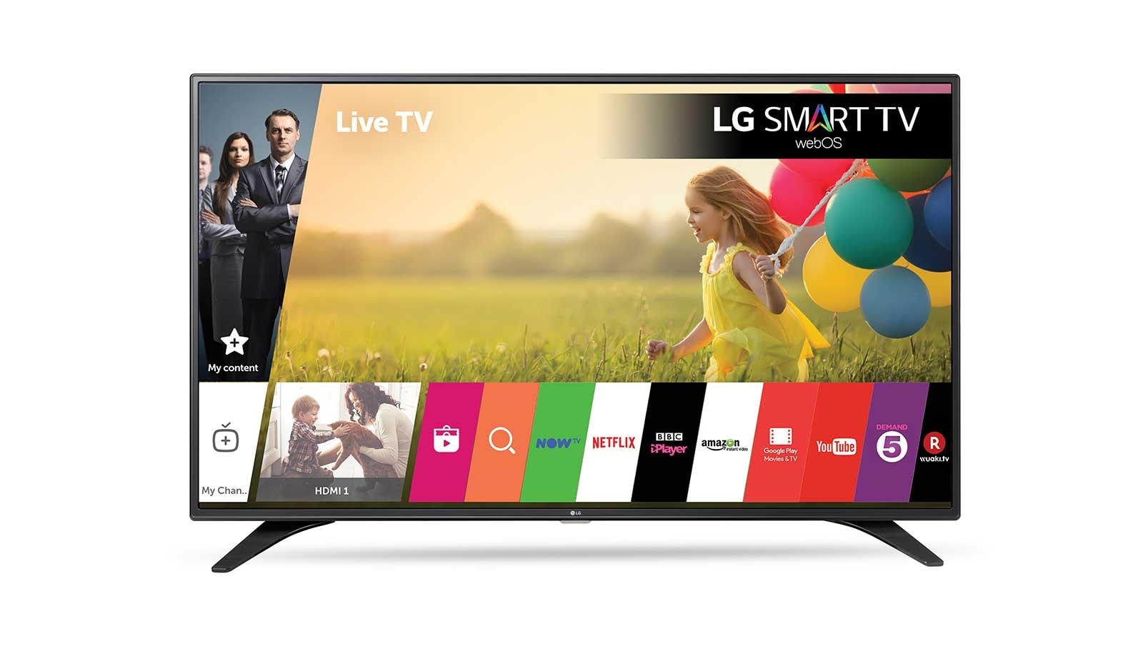 Front view of 43&#34; LG Smart TV with webOS  43LH604V