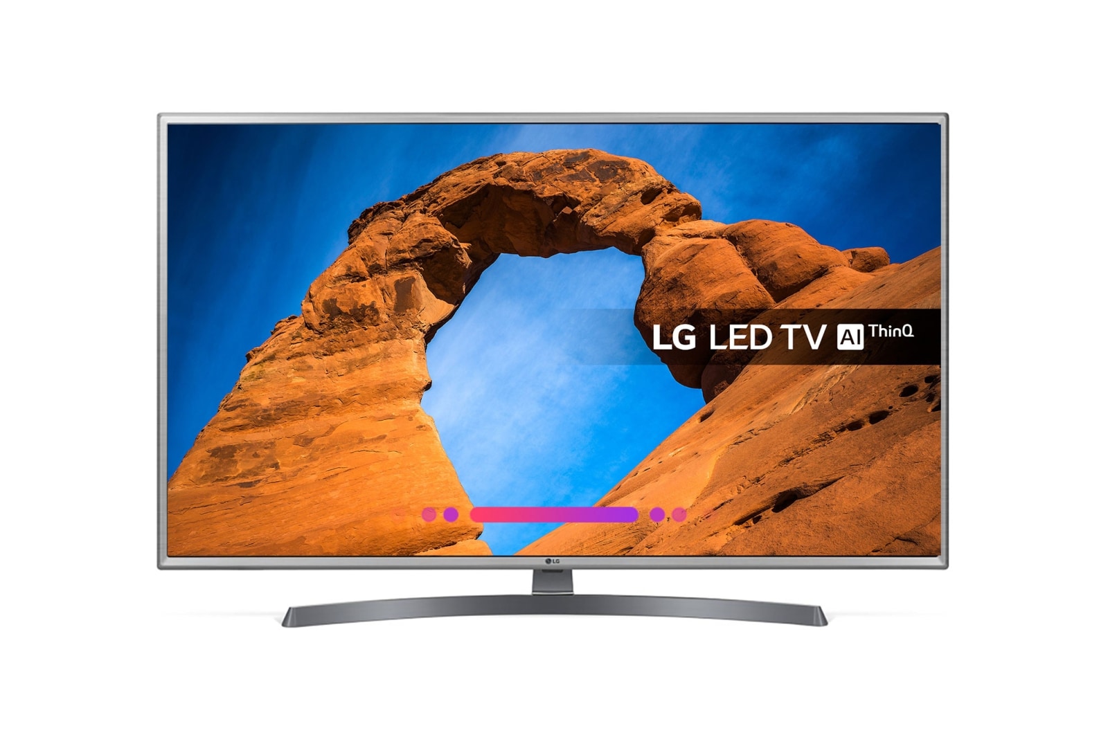 Front view of 43&#34; LG Smart TV with webOS 43LK6100PLB