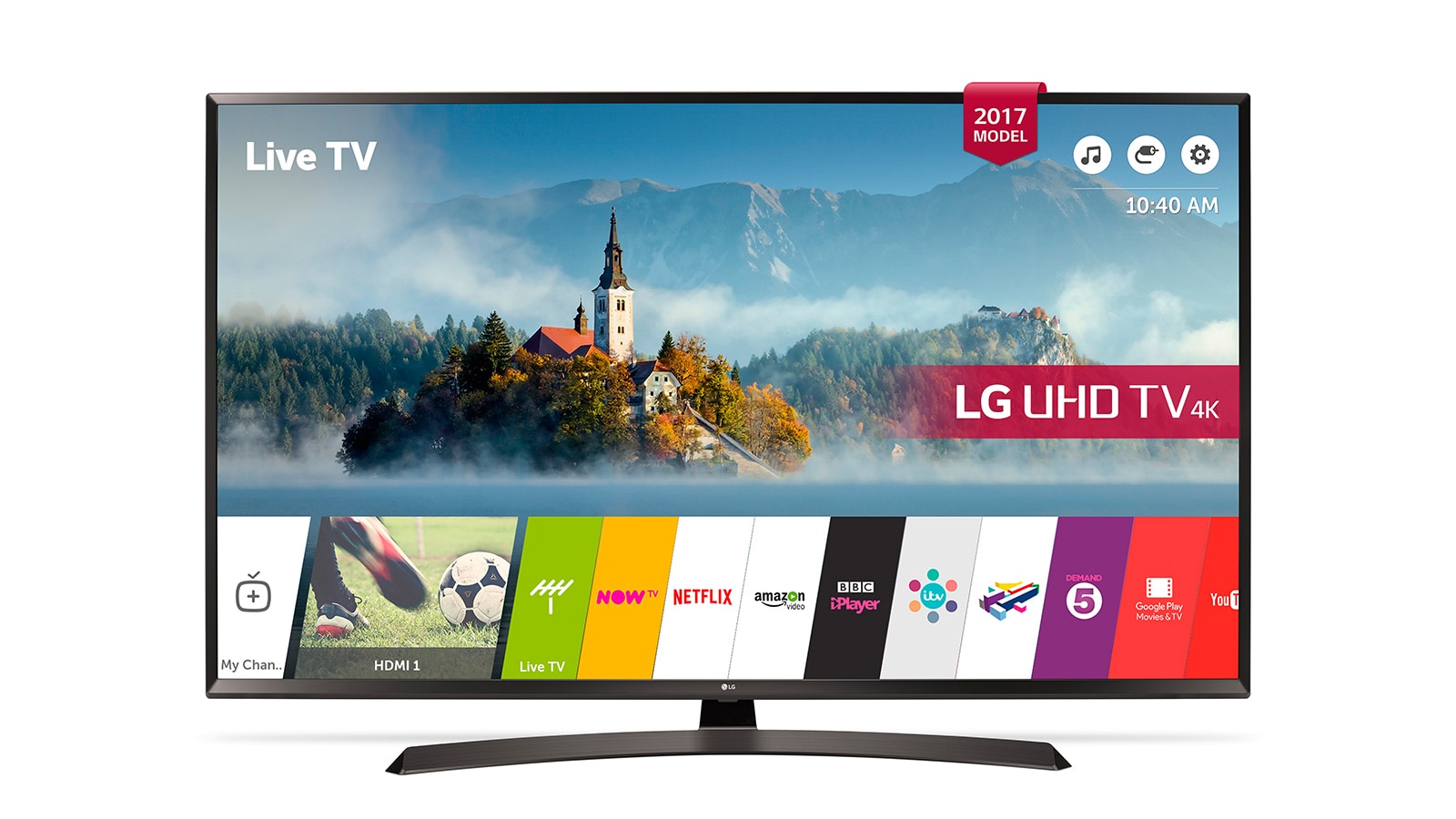 Front view of 43&#34; LG ULTRA HD 4K TV 43UJ634V