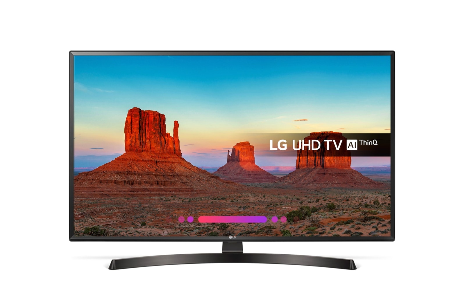 Front view of 43&#34; LG ULTRA HD 4K TV 43UK6470PLC
