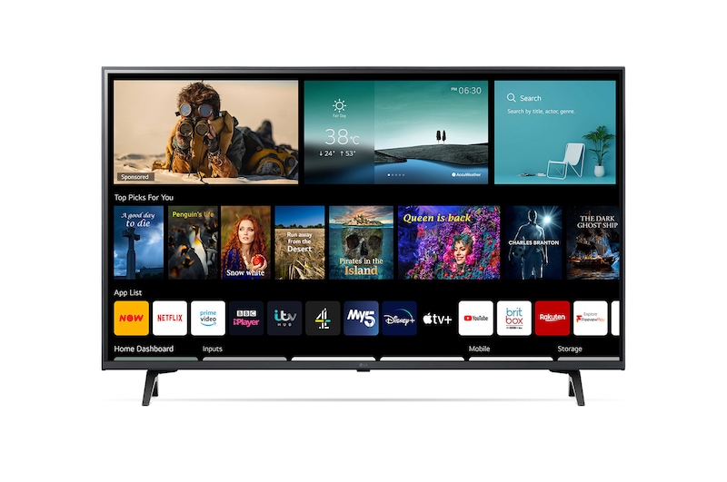 LG LED UP77 43" 4K Smart TV, 43UP77006LB