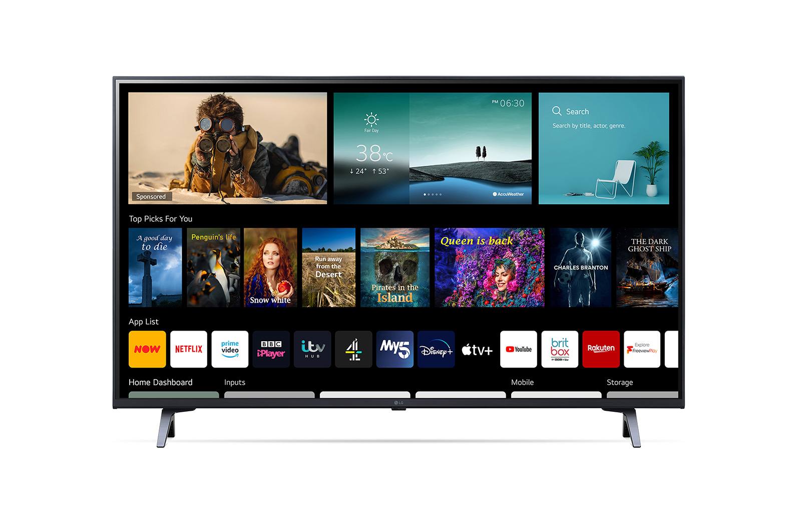 LG LED UP80 43" 4K Smart TV, 43UP80006LR