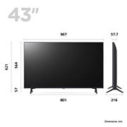 LG UR80 43 inch 4K Smart UHD TV 2023, 43UR80006LJ