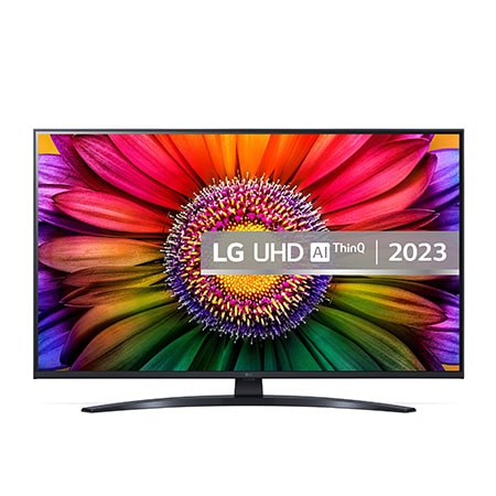 A front view of the LG UHD TV