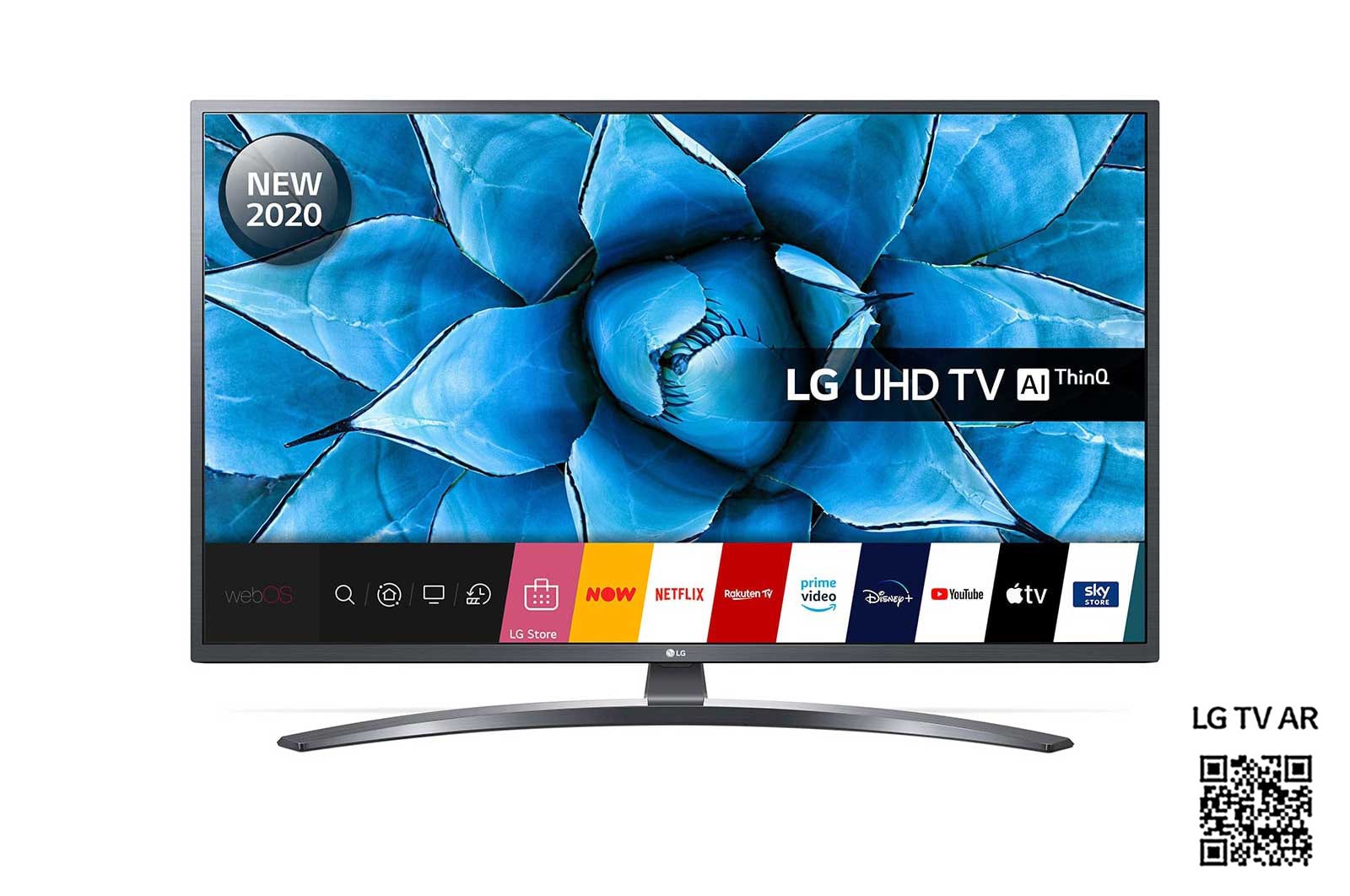 Front view of LG UN74 50 inch 4K Smart UHD TV 50UN74006LB