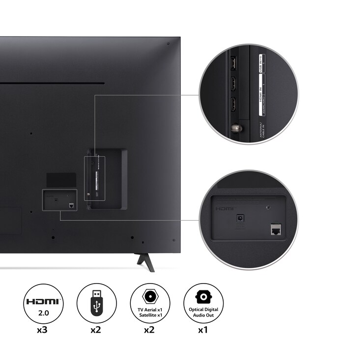 LG LED UQ80 50 inch 4K Smart TV 2022, 50UQ80006LB