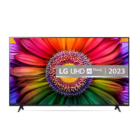 A front view of the LG UHD TV
