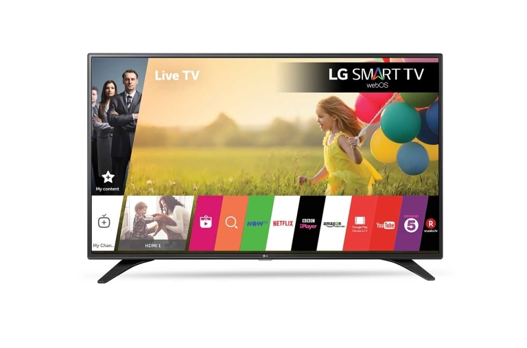 Front view of 55&#34; LG Smart TV with webOS  55LH604V