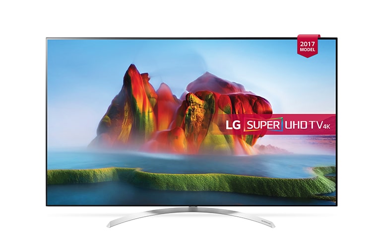 Front view of 55&#34; LG NanoCell TV 55SJ850V