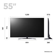 LG UR81 55 inch 4K Smart UHD TV 2023, 55UR81006LJ