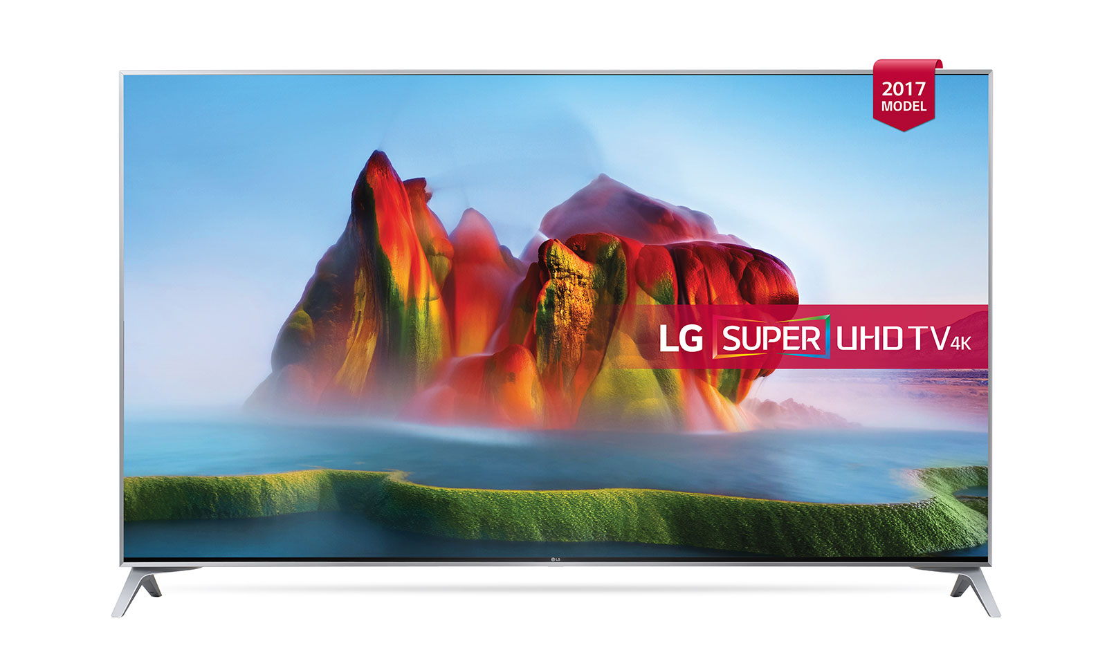 Front view of 65&#34; LG NanoCell TV 65SJ800V