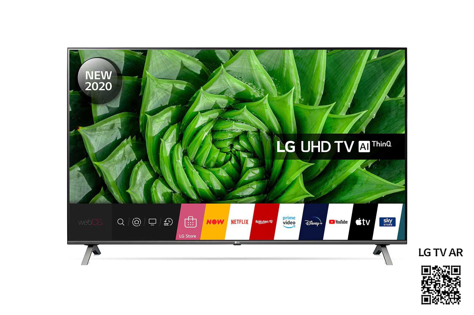 Front view of LG UN80 65 inch 4K Smart UHD TV 65UN80006LA