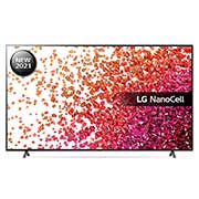 Front view of LG NanoCell NANO75 70&#34; 4K Smart TV 70NANO756PA