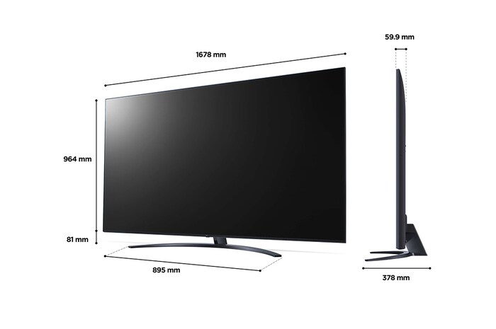 LG NanoCell NANO76 75 inch TV 2022, 75NANO766QA