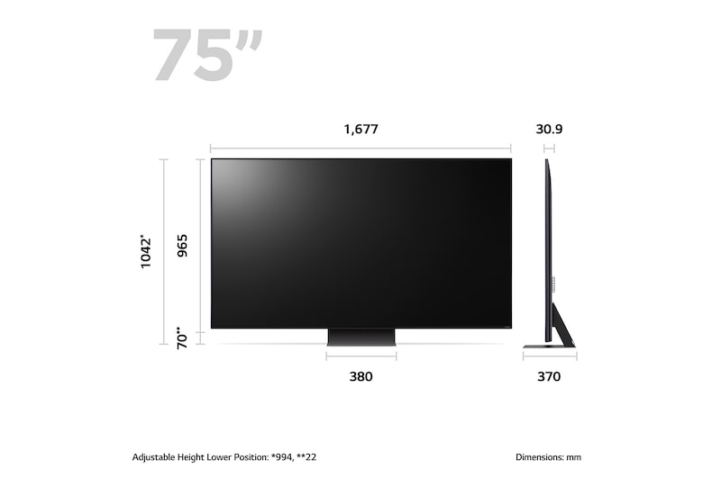 LG QNED81 75 inch 4K Smart UHD TV 2023, 75QNED816RE