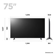 LG UR78 75 inch 4K Smart UHD TV 2023, 75UR78006LK