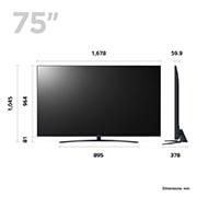 LG UR81 75 inch 4K Smart UHD TV 2023, 75UR81006LJ