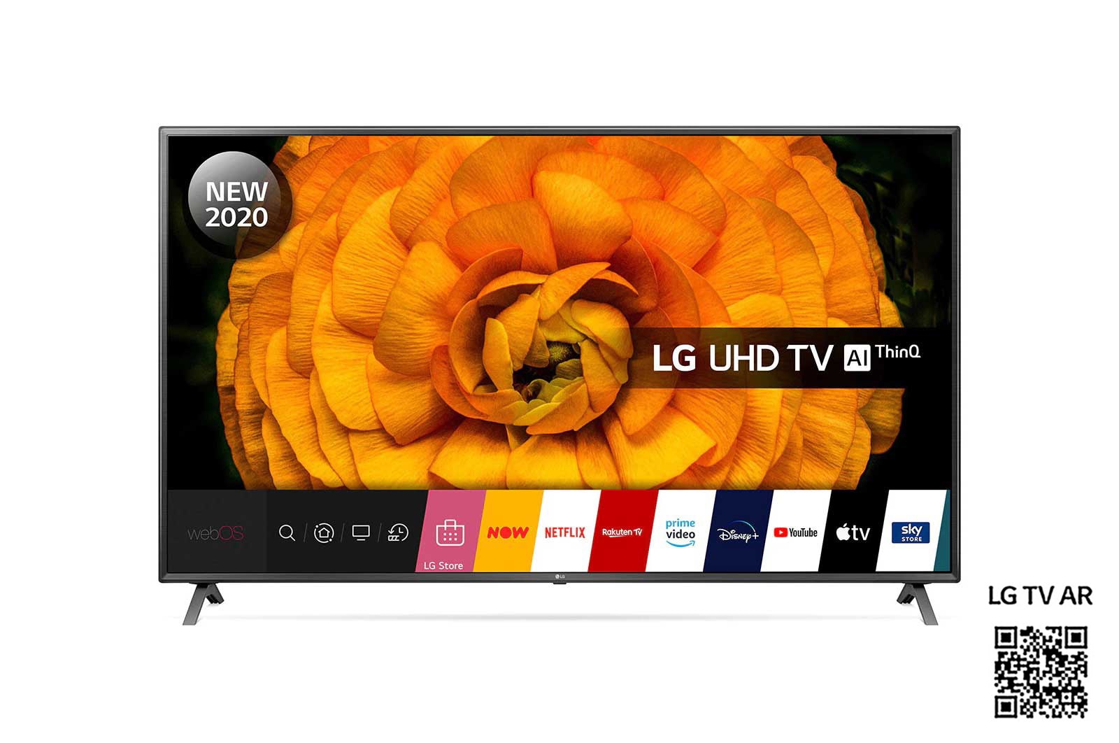 Front view of LG UN85 86 inch 4K Smart UHD TV 86UN85006LA