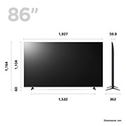 LG 86 inch LG UR78 AI 4K Smart UHD TV 2023, 86UR78006LB