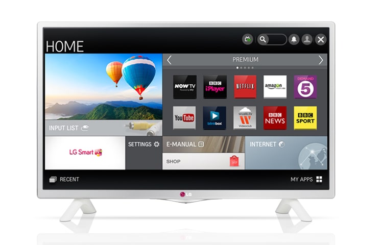 Front view of 28&#34; LB490U LG Smart TV 28LB490U