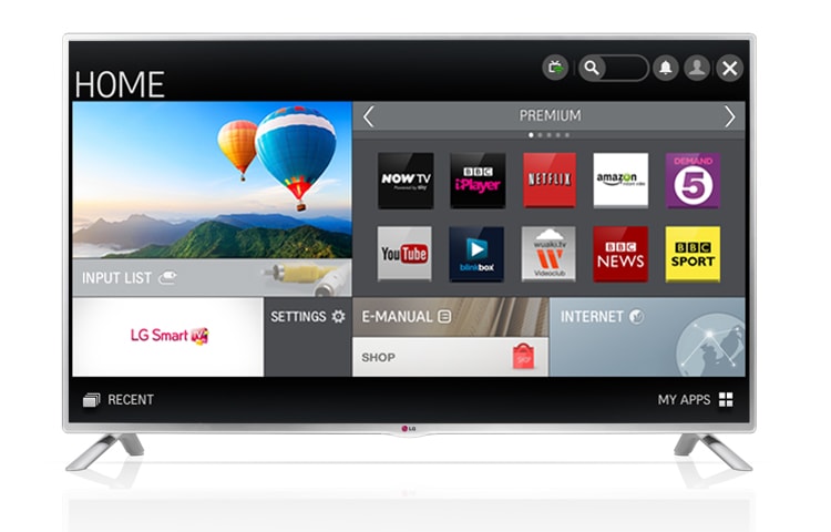 Front view of 42&#34; LB570V LG Smart TV 42LB570V