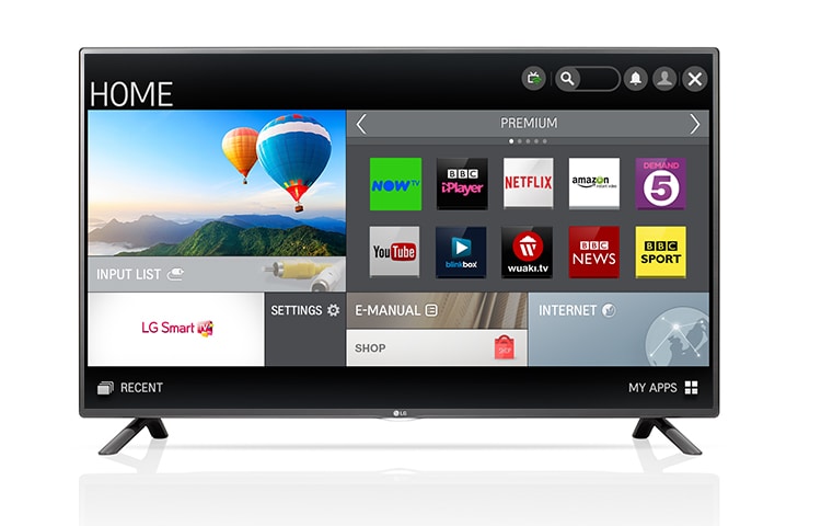 Front view of 42&#34; LG Smart TV 42LF580V