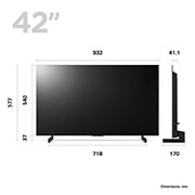 LG OLED evo C3 42 inch 4K Smart TV 2023, OLED42C34LA