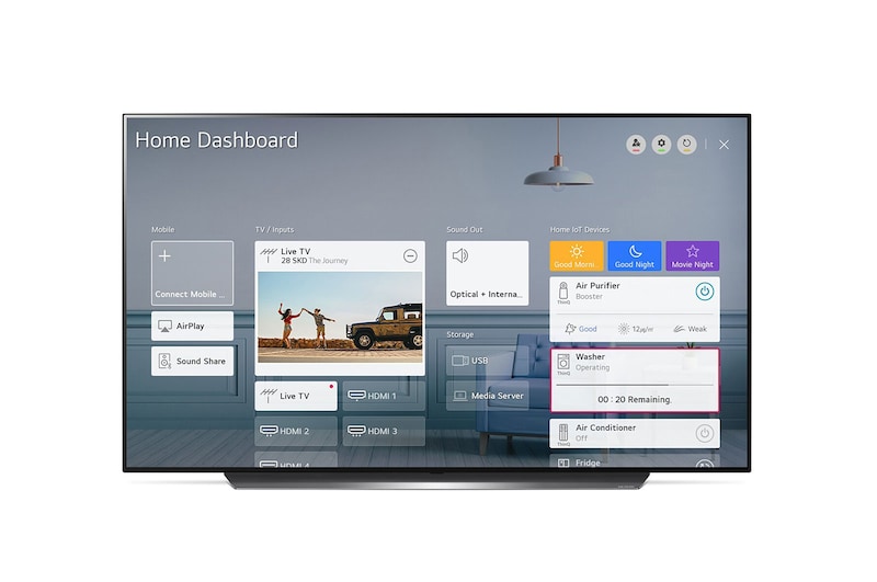 LG CX 65 inch 4K Ultra HD Smart OLED TV, OLED65CX6LA
